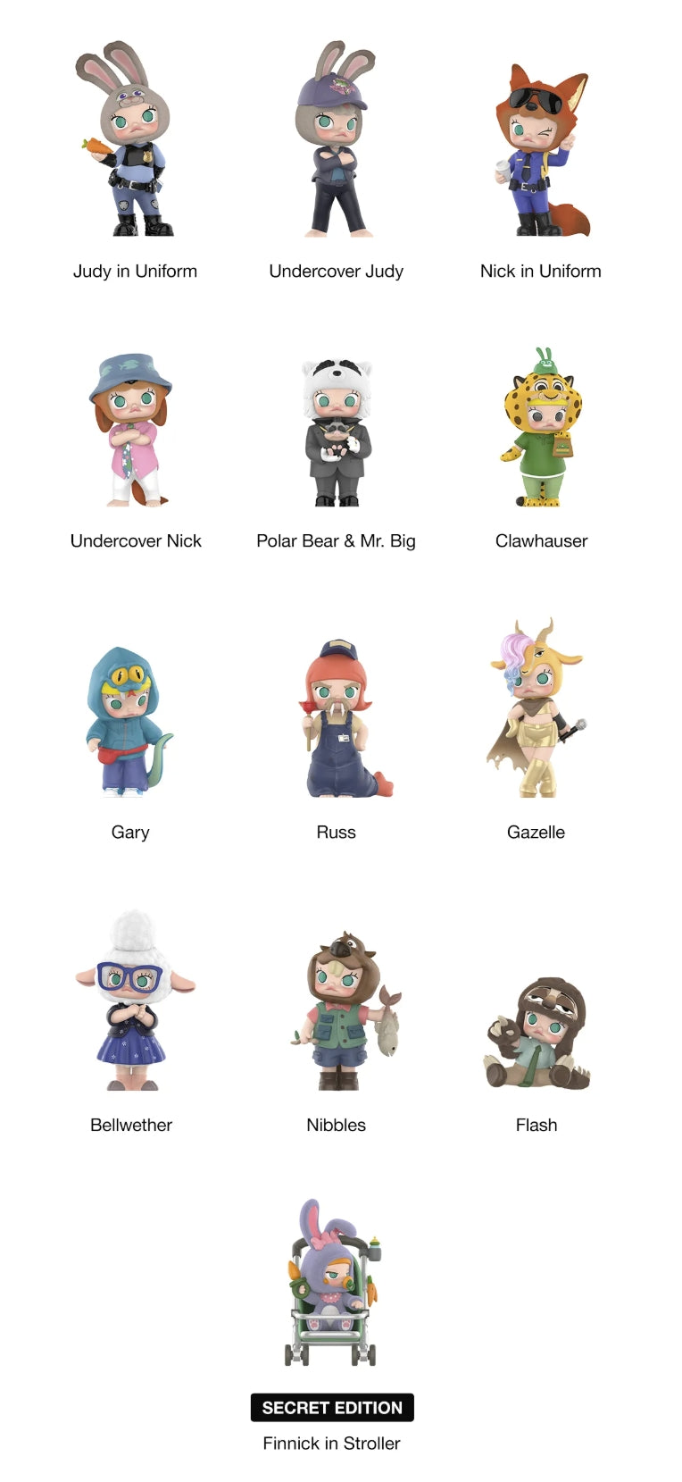 Molly& Zootopia Co-branded Series Figures