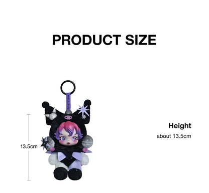 Skullpanda × Kuromi Plush Pendant